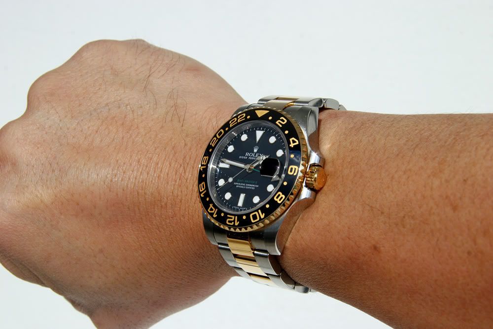 rolex gmt master ii on wrist